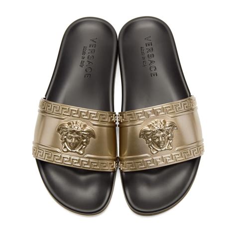 versace slides men's sale|versace medusa slides.